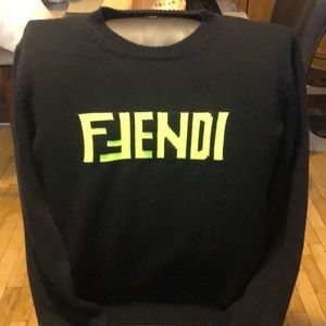 Fendi wool knit crewneck sweater size 46(XL)